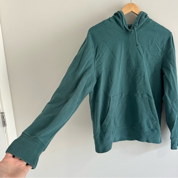J.Crew Factory Green Teal French Terry Hoodie Sweatshirt Pullover Style AH298 - Picture 5 of 16